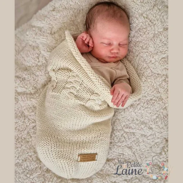 Cocon de naissance en laine mérinos Ma Petite Laine - LOCATION