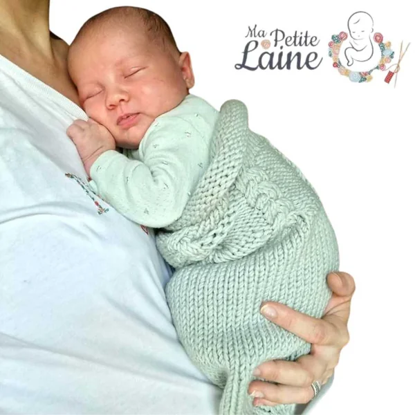 Cocon de naissance en laine mérinos Ma Petite Laine - LOCATION