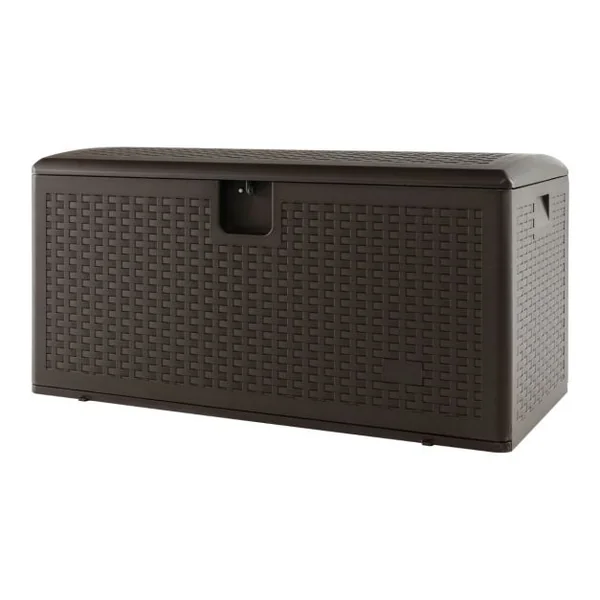 Coffre de Rangement Extérieure en HDPE 276 Boîte de Rangement avec Couvercle Verrouillable pour Ranger des Oreillers Outils Jouet Accessoires 114 x 54 x 56 cm