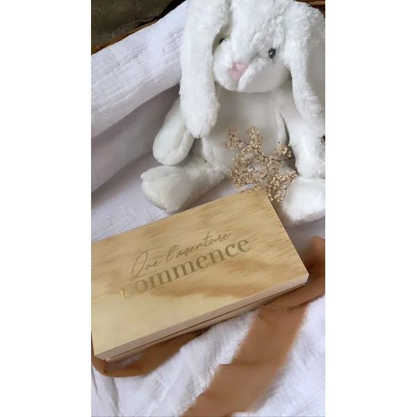 Coffret Annonce Grossesse ou Naissance Personnalisé – Cadeau Émotion en Bois