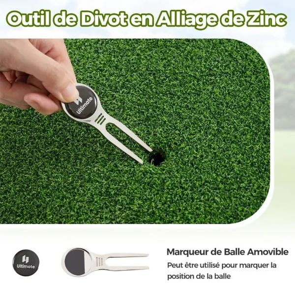 Coffret Cadeau de Golf pour Homme/Femme Ensemble Complet d'Accessoires de Golf avec Balles Tees Serviette Ceinture Chapeau Outil de Divot