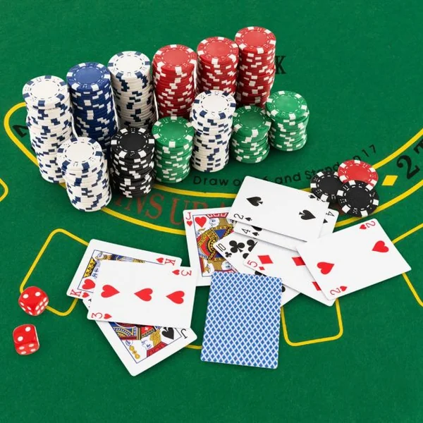 Coffret de Poker avec 500 jetons Mallette de Poker pour 2 à 4 Joueurs Verrouillable en aluminium jeux de cartes dés Noir