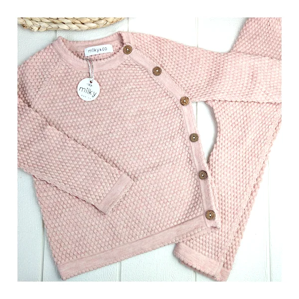 Coffret ensemble maille rose *