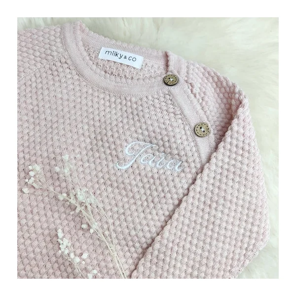 Coffret ensemble maille rose *