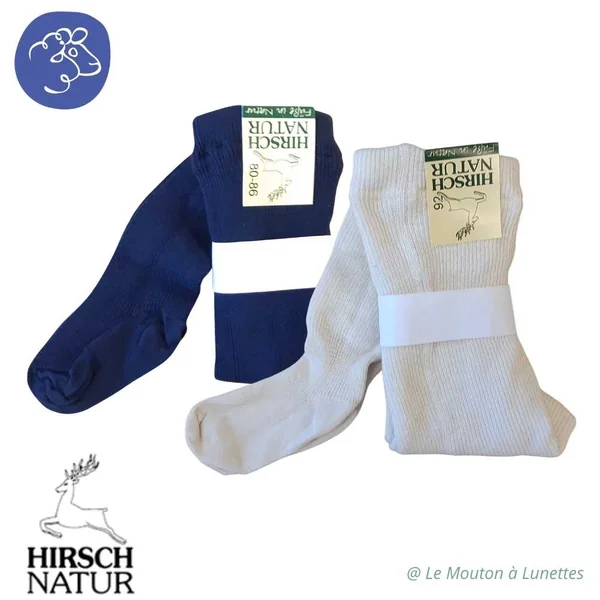 Collants en laine et coton bio - Hirsch Natur - Derniers exemplaires