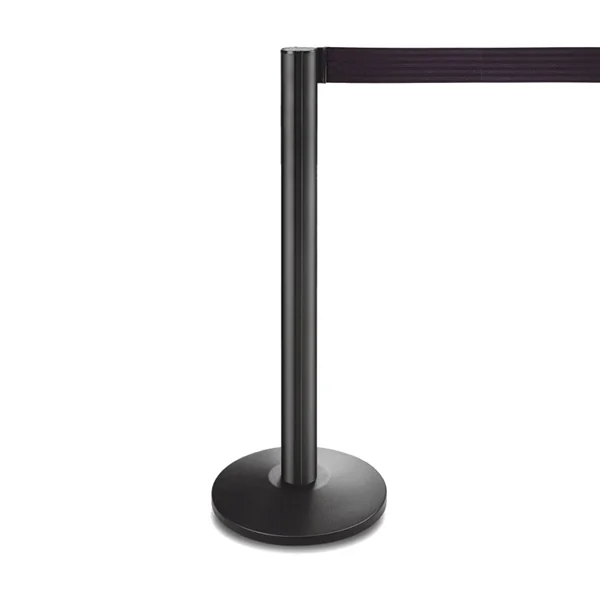 COLONNES MOBILES AVEC RUBAN RETRACTIBLES Ø 36x104 CM NOIR ALUMINIUM (2 UNITÉ) - Garcia de Pou