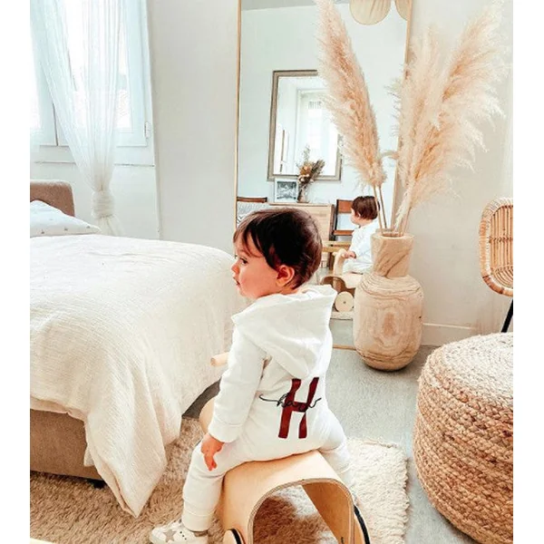 Combinaison beige personnalisable bébé