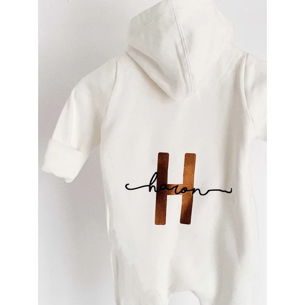 Combinaison beige personnalisable bébé