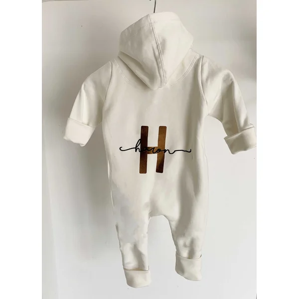 Combinaison beige personnalisable bébé