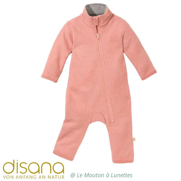 Combinaison bébé DISANA en laine bouillie bio 4 Saisons - fermeture éclair