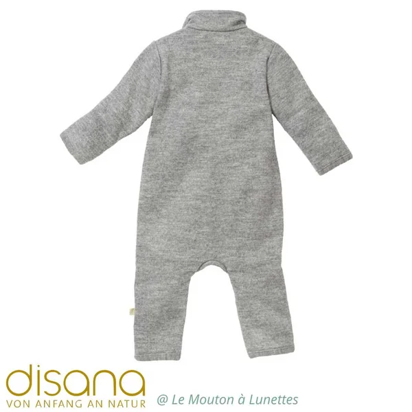 Combinaison bébé DISANA en laine bouillie bio 4 Saisons - fermeture éclair