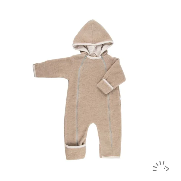 Combinaison pilote bébé en polaire de laine bio - IOBIO by POPOLINI