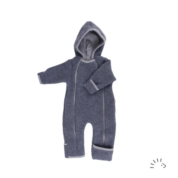 Combinaison pilote bébé en polaire de laine bio - IOBIO by POPOLINI