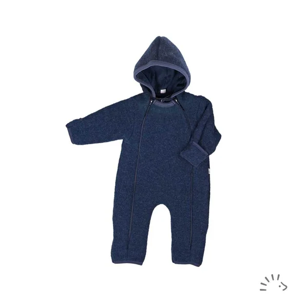 Combinaison pilote bébé en polaire de laine bio - IOBIO by POPOLINI