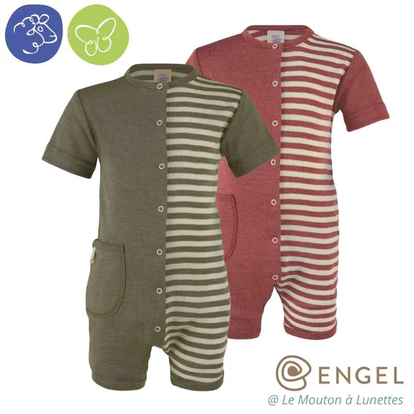 Combishort bébé en laine et soie - Engel Natur