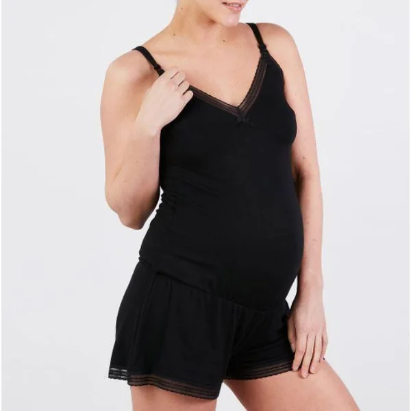 Combishort Grossesse et Allaitement Milk - Noir