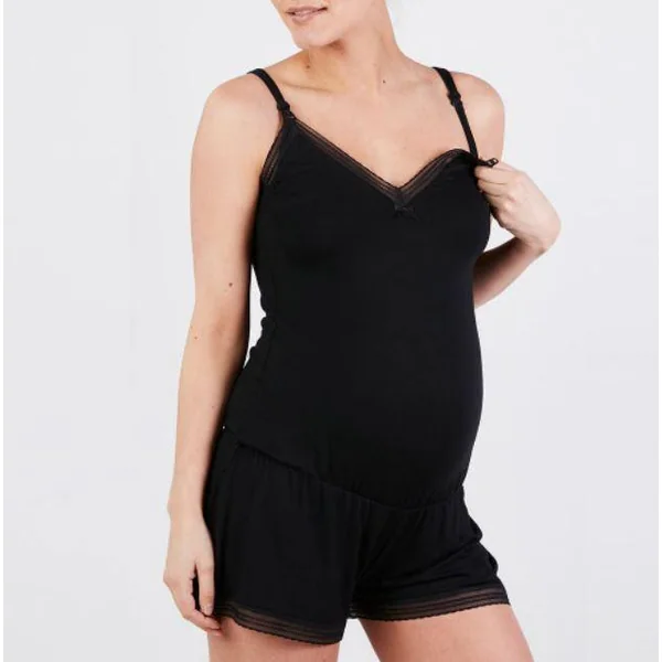 Combishort Grossesse et Allaitement Milk - Noir