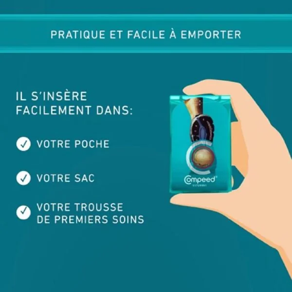COMPEED 5 Pansements Ampoules Plante du Pied Sport 4 x 6.6cm - Technologie Hydrocolloïde