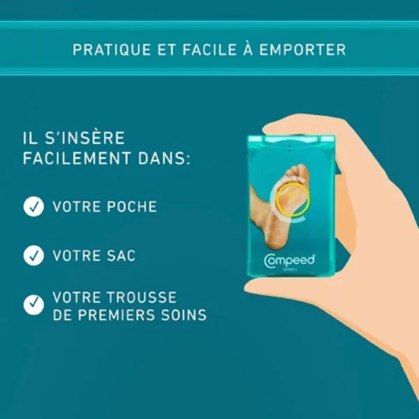 COMPEED 6 Pansements Durillons Moyen Format 4.4 x 4.5cm - Technologie Hydrocolloïde