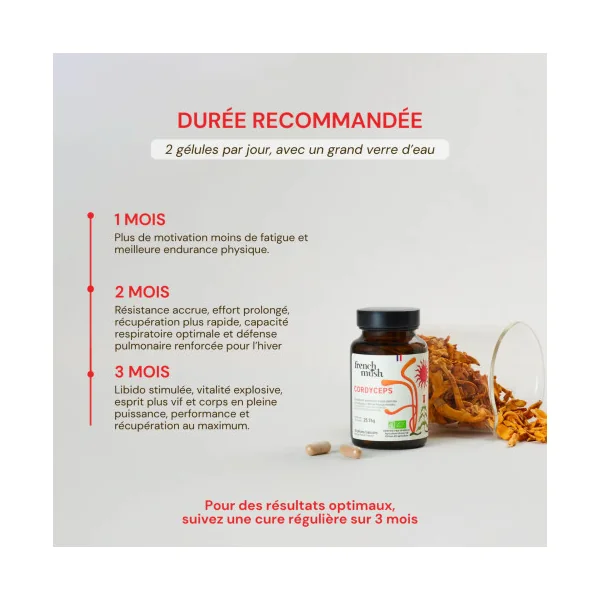 Complément alimentaire à base d'extraits de Cordyceps bio