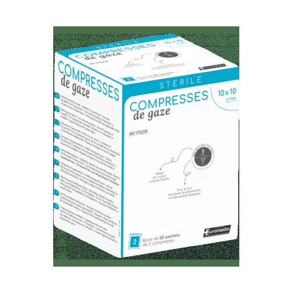 Compresses de gaze stérile Euromedis (La boîte)