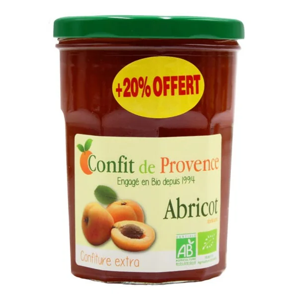 Confiture abricot 370g + 20% gratuit