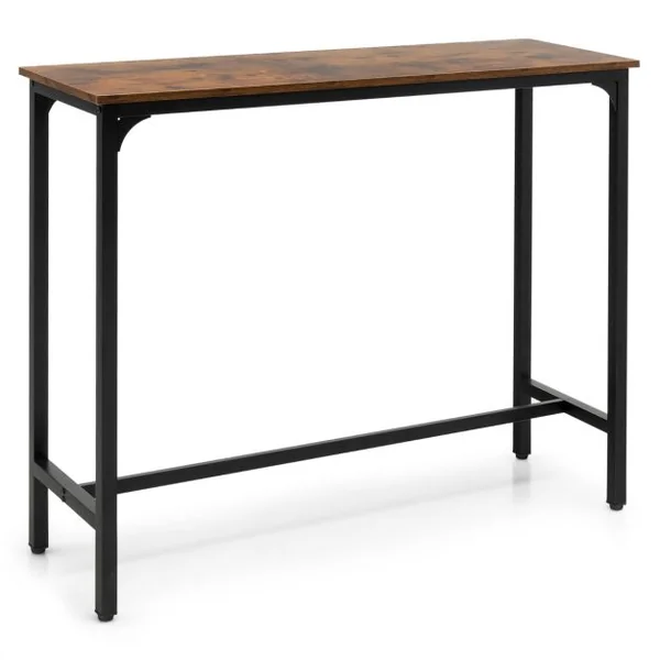 Console Table d'Entrée Style Moderne 120 x 40 x 101 cm (L x l x H) Cadre en Acier Brun