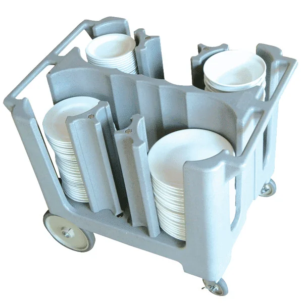 CONTENEUR ASSIETTES AVEC ROUES 102x80,3x82 CM GRIS PVC (1 UNITÉ) - Garcia de Pou
