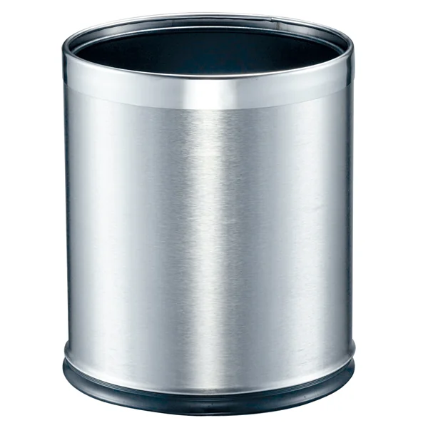 CORBEILLE CHAMBRES "DELUXE" 9 L Ø 22,5x27 CM ARGENTE INOX (1 UNITÉ) - Garcia de Pou