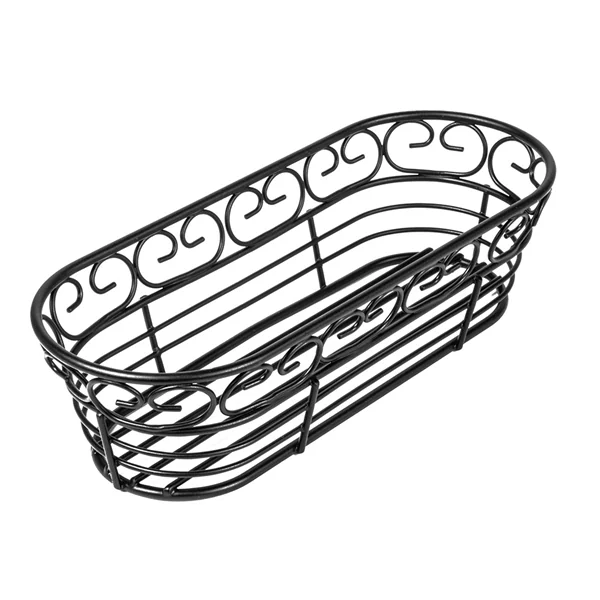 CORBEILLES ALLONGÉES 22,8x9,3x6,4 CM NOIR ACIER (1 UNITÉ) - Garcia de Pou