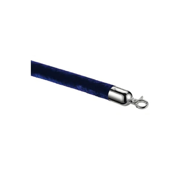 CORDON COLONNE MOBILE ARGENT Ø 3,2x150 CM BLEU VELOURS (1 UNITÉ) - Garcia de Pou