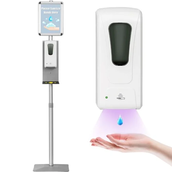 Costeay Distributeur de Gel Hydroalcoolique Antibactérien et Savon sans Contact avec Capteur Infrarouge pour Ecoles Lieux Publics
