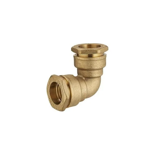 Coude laiton 90° pour polyéthylène Ø32