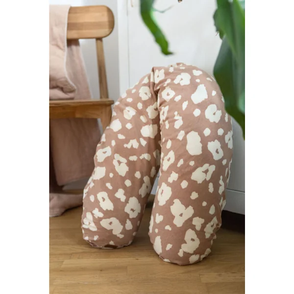 Coussin d’allaitement Béaba Big Flopsy Savannah Bloom – motif floral beige