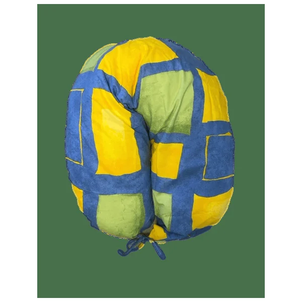 Coussin de grossesse 165 cm avec housse bleu Jaune Vert