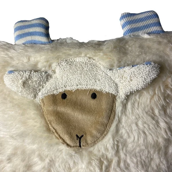 Coussin doudou Mouton en coton bio et rembourrage naturel de millet - Pat & Patty