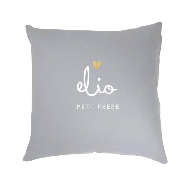 Coussin personnalisé Coeur (4 coloris)