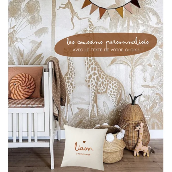 Coussin personnalisé Coeur (4 coloris)