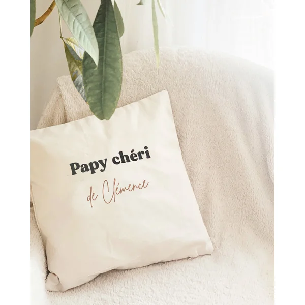 Coussin Personnalisé pour les Papys – Un Cadeau Plein d'Amour