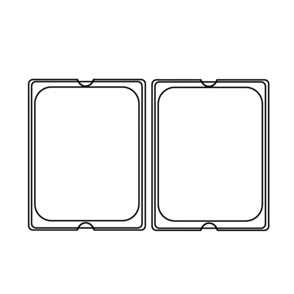 COUVERCLE 1/2 POUR RÉFÉRENCE 181.67/68 32,3x26,5 CM ARGENTE INOX (1 UNITÉ) - Garcia de Pou