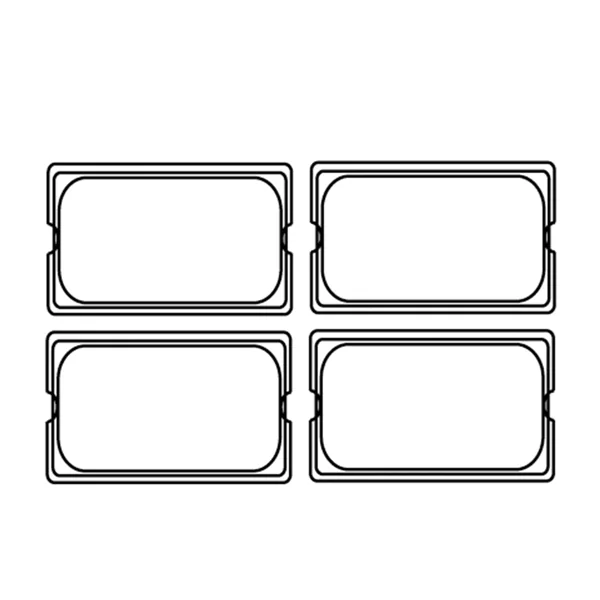 COUVERCLE 1/4 POUR RÉFÉRENCE 181.73 26,5x16 CM ARGENTE INOX (1 UNITÉ) - Garcia de Pou