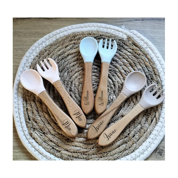 Couverts bébé personnalisables (3 coloris disponibles)