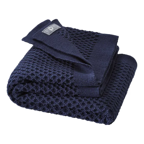Couverture bébé en laine mérinos Bio - Maille nid d'abeille - DISANA