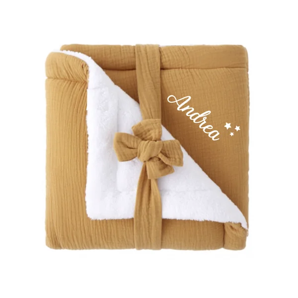 Couverture chaude caramel personnalisée