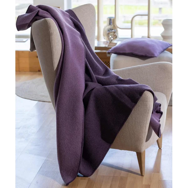 Couverture double-face en laine bouillie Bio - DISANA - 2 tailles