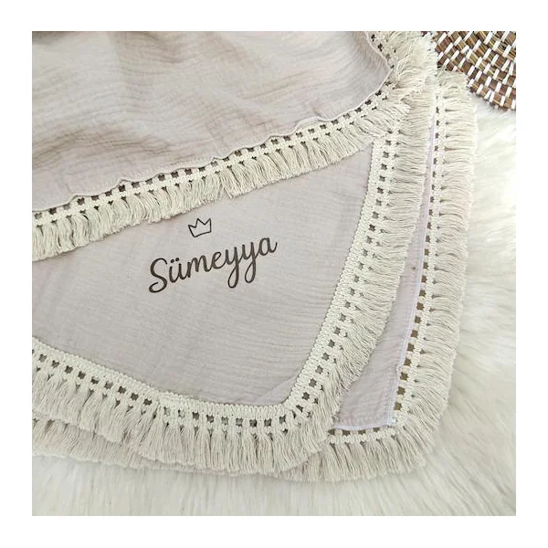 Couverture lange rose blush