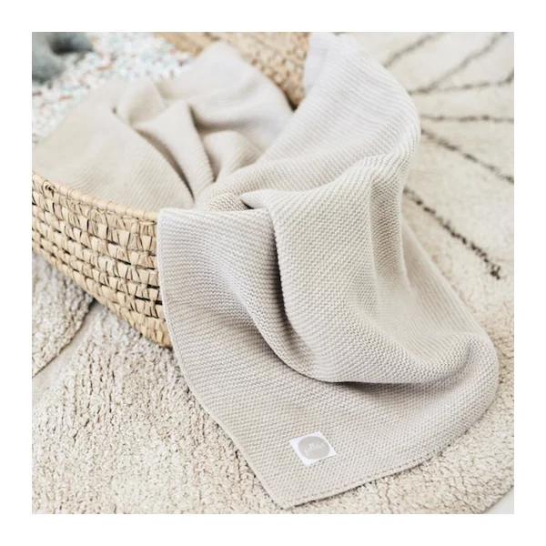 Couverture maille nougat