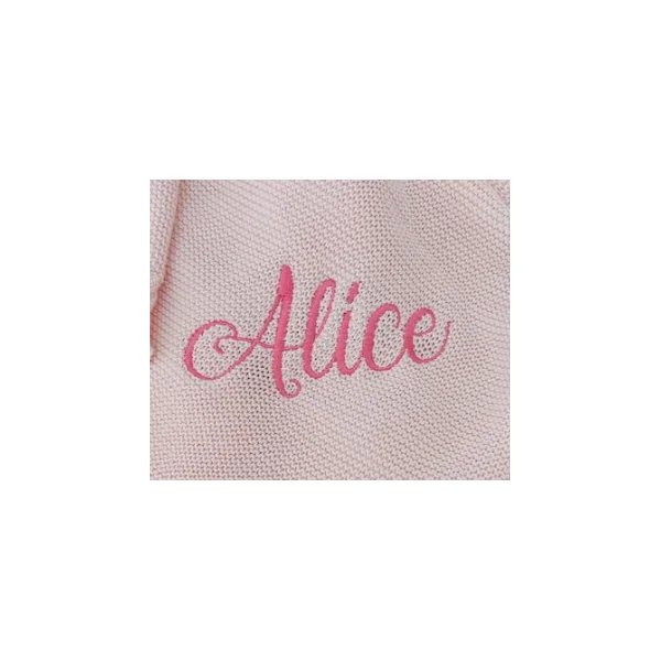 Couverture maille polaire rose personnalisée
