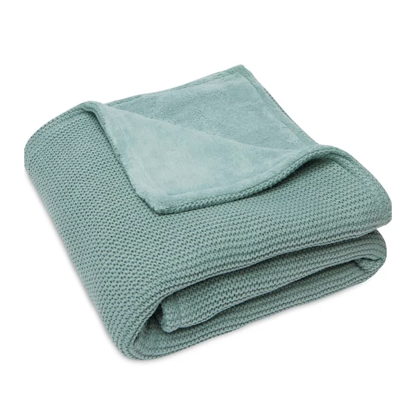 Couverture maille polaire vert