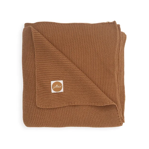 Couverture Tricot caramel
